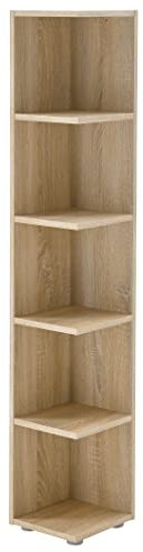 Möbel Jack Eckregal - Eiche Sonoma Dekor - 24 x 142 cm - mit 5 Fächern