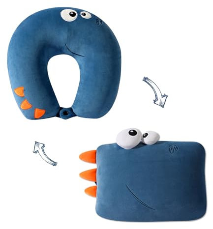 EPROICKS Nackenkissen Kinder 2 in 1, Nackenkissen Reisekissen, Umwandelbar Nackenhörnchen für Kinder, Teenager, Mädchen, Jungen, Erwachsene, Flugzeug, Auto, Reisen
