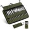Cutlery Case Utensil Pouch, Waterproof Roll up Cutlery Case, Pasted Travel Silverware Case, Portable Travel Utensil Holder for Forks, Spoons, Chopstick