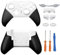 Hzxkqmil Jeu de Boîtier de Remplacement pour Xbox Manette Elite Series 2 - Core Blanc, Couvercle de Coque Avant/Arrière + LB RB LT RT Bouton Gâchette Baffle Anneaux de Joystick Accessoires