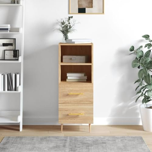 Xichuzi Aparador Madera contrachapada Color Roble Sonoma 34,5x34x90 cm, Aparadores para Salon, Aparador Entrada Recibidor, Aparador Cocina, Vitrinas para Salon, Muebles Auxiliares 828655