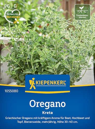 Kiepenkerl Oreganosamen Kreta 1055080 - griechischer Oregano - kräftiges Aroma - mehrjährig - Bienenweide - Pflanzen Samen, Saatgut, Kräutersamen