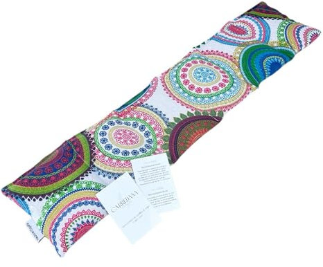 Saco térmico cervical extralargo de semillas de trigo sin olor 63x15cm-Bolsa semillas microondas.Calor-frio. (Sueños)