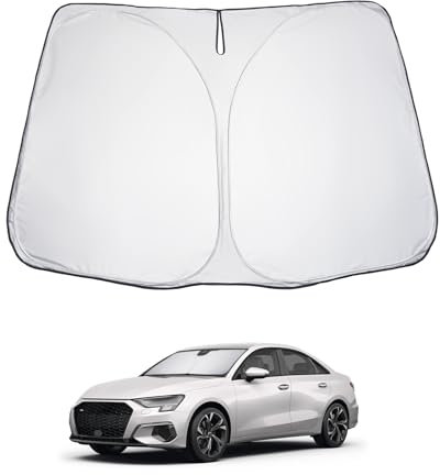 LUWU Parasol para Coche Compatible con Audi A3 8V 8Y 2021-2024 Protección Solar para Parabrisas Interior Parasol Protección UV A3 8Y 2023 Accesorio