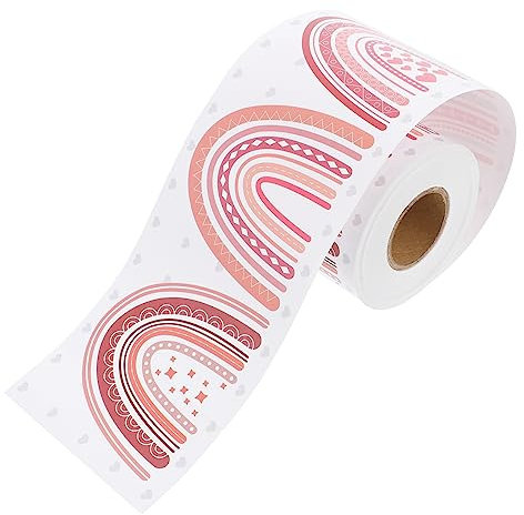 CAXUSD Rainbow Border Sticker Classroom Bulletin Board Decor Wall Decals School Decoration Easy Peel and Stick