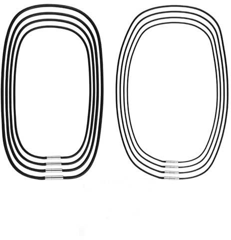 CJMUQHEHH Lot de 8 Cordon Cuir Pour Collier,Convient Pour Les Cadeaux de Vacances Chaine Argent Homme en Cuir Tressé de 2/3MM, Cordon en Cuir Robuste Pour Colliers Pour Unisexe