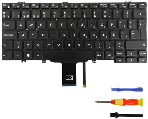 Teclado retroiluminado Compatible con DELL Latitude 3300 5200 5300 7200 7300 3301 (Español)