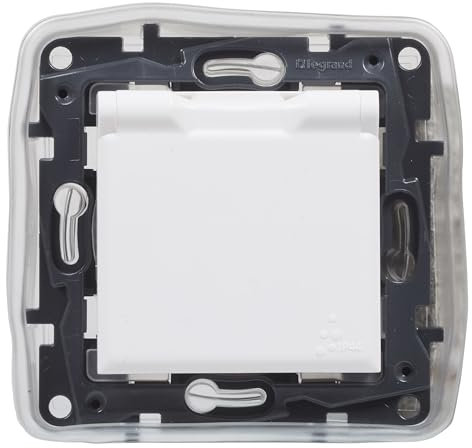 LEGRAND Enchufe 2P+T 16A IP44 para instalación empotrada, Gama Niloé Step, Color Blanco, 398247