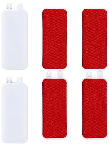 Diakey Reise-Fusselbürste für Kleidung, faltbar, wiederverwendbar, Reisegröße, klein, 2-seitig, tragbar, Tierhaarentferner für Geldbörse, Tasche, Auto, Weiß, 4 Stück