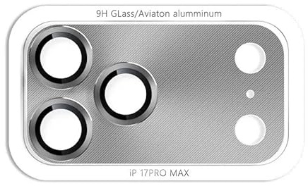Rear Camera Glass Protector Compatible With iPhone 17 Pro Silver