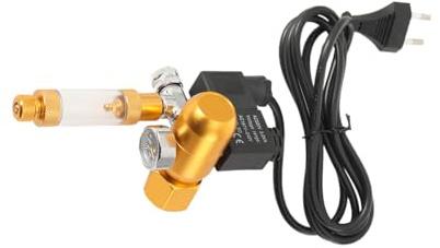 Cozyel Außen CO2-Regler für Aquarien, CO2 Druckminderer Aquarium Co2 Regler, Druckminderer für bepflanztes Aquarium, Doppelmanometer mit Magnetventil, Blasenzähler, Schnittstelle W21,8