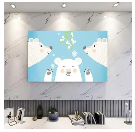 WEOKDFHA Housse De Télévision Anti-Poussière Catoon – Housse De Protection Contre La Poussière For TV, Tissu Télévision Suspendu For Maison, Décoration Universelle 32 À 70 Pouces(10,70inch(158x98cm))
