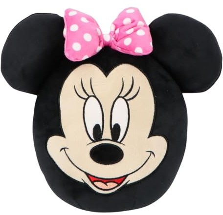 Disney Minnie Mouse Kuschelkissen 32 cm – Großes Plüsch-Squishy Kopfkissen – Offizielles Kuscheltier für Kinder