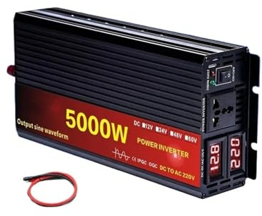 Convertisseur onduleur Voiture Onduleur Puissance 12 220 12V 220V 2000W 3000W 4000W 5000W 24V DC À 230V AC Convertisseur Tension Onde Sinusoïdale pour Micro Voiture(3000W-24V)