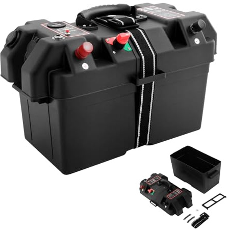 ROGONPDK Large Leisure Battery Box Black With Strap USB