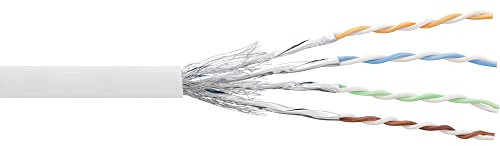 InLine 76499W Patchkabel Cat.6 S/FTP (PiMf), weiß, AWG27, PVC, CU, 100m