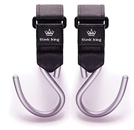 Think King Mighty Buggy Haken für Kinderwagen Rollator Rollator Walker (2 Stück)