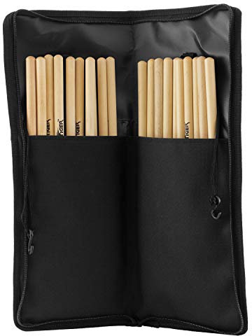 TIGER DGB42-BK Drumstick-Tasche mit Hardware, Floor-Tom Befestigungen und Tragegriff
