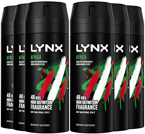Lynx Africa Deodorant Bodyspray 150ml x 6