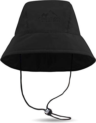 normani Funktionaler wasserdichter Regenhut Südwester Style mit Reflektor (S-3XL) Farbe Schwarz Größe L
