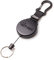 KEY-BAK SECURIT SD Retractable Keychain, 91.4 cm Retractable Cord, 425.2 g Retraction, Durable Polycarbonate Case, Zinc Alloy Carabiner, Split Ring, Black