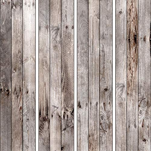 decomonkey PURO TAPETE | Deko Panel | Tapete ohne Rapport und Versatz Vlies Wanddekoration Design Tapetenrolle 10 m Wandtapete Fototapete Bretter Holzoptik 3D Holz