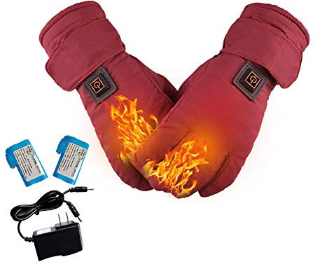 Electric Heated Gloves for Men/Women,Electric Heating Thermal Gloves,heating gloves with 3 Heating settings and 2600MA rechargeable lithium batteries for Cycling Motorcycle Skiing Mountaineering