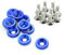 10* Car Styling Alluminio anodizzato Rondelle M60 Bulloni in acciaio (blu)