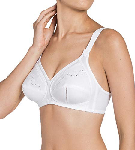 Reggiseno Triumph Senza Ferretto Coppe Taglie Grandi Doreen Cotton 01 N Tg.4 Coppa H Bianco