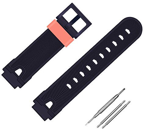 Coholl Kinder Smartwatch Telefon Ersatzbänder 16mm, kompatibel mit PTHTECHUS AGPTEK INIUPO MeritSoar Tech XPLORA Silikon Armband, Mädchen Jungen Student Geschenk,Blau-Orange