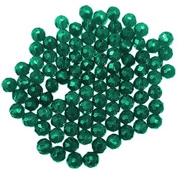 (3 mm/Türkis dunkel) Glasperlen - Bastelperlen aus Glas facettiert Kristall Diamant Optik Loch Perlen zum Basteln auffädeln Armbänder Traumfänger bunt Set DIY kleine große Kinder Schmuck