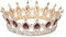 Brautkronen, Krone Damen Tiara mit Inlay Kristallblume Braut Hochzeit Haarschmuck, Tiara Runde Krone Handgemacht Braut Abschlussball Schmuck Königin Krone für Braut