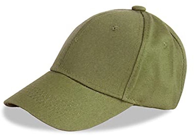 LANGZHEN Baumwolle Outdoor Kleinkind Mädchen Jungen Plain Baseball Cap Baby Infant Strukturierte Einstellbare Hut für Kinder Sonnenhut (M-Army grün)