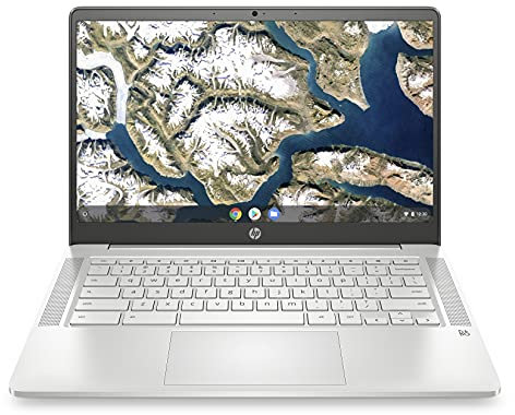 HP Chromebook 14a-na1012ns - Ordenador Portátil de 14 Full HD (Intel Celeron N4500, 8GB RAM, 128GB eMMC, UHD Graphics, Chrome OS) Plata - Teclado QWERTY Español
