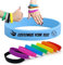 Temeite Kautschukarmband, 100% umweltfreundliches Silikonmaterial, trendiges Design und, für alle Altersgruppen geeignet, Regenbogen-Silikonarmband, personalisiertes Armband (Farbe: Himmelblau)