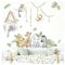 Grandora XXL Wandsticker Set Safari Tiere Wandtattoo Baby Kinderzimmer DL807-2