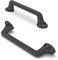 FURNIWARE 10 Pack Cabinet Pulls, Hardware Drawer Handles, Zinc Alloy Kitchen Cabinet Door Handles Pull, Matt Black-96mm(3.8 Inch) Hole Center