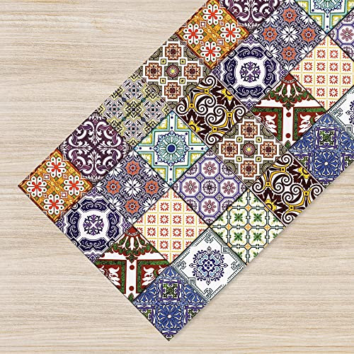 IlGruppone Tappeto Cucina Antiscivolo Made in Italy Passatoia Antimacchia Multiuso Corridoio Soggiorno Lavabile in Lavatrice - 418-50x150cm