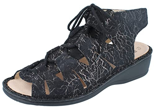 Finn Comfort Malaga Damen Sandale grau Nubukleder
