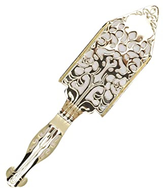 Absinthe Spoon, 2 Pcs Absente Slotted Spoon Stainless Steel Absinthe Spoons Vintage Absinthe Dripper Set for Wormwood Cocktail(Gold)