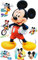 alles-meine.de GmbH 7 TLG. Set Wandtattoo/Sticker - Mickey Mouse - Wandsticker + Fenstersticker - Aufkleber für Kinderzimmer - Maus Playhouse/Jungen & Mädchen - Kinder ..