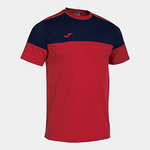 Joma Crew V T-Shirt Men Red Navy