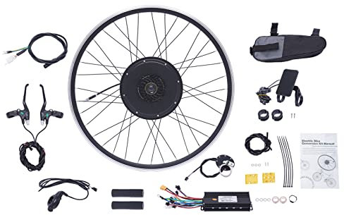 Bazargame Kit Di Conversione Bici Elettrica per 28-29 Pollici 700C Ruota Anteriore - LCD Ebike Elettrico per Biciclette Mozzo Ruota Di Conversione
