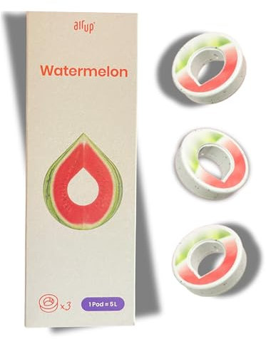 Flavoured Water Bottle Pods/Various Colour Available/BPA Free/0 Calories/Tristan - Hot Pink, Charcoal Grey etc. (Watermelon Pod - 3 pcs)