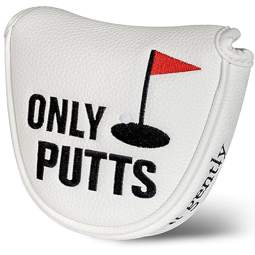 Mazzuola magnetica per mazza da golf in pelle sintetica bianca