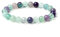 XIANNVXI Fluorit Armband Kristalle Perlenarmband Echte Steine Armbänder Damen 8mm