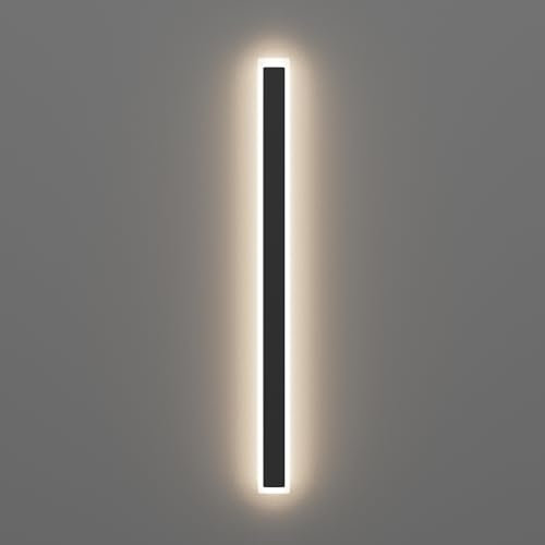 Klighten 35W LED Lange Wandleuchte Anthrazit Aussen Innen, IP65 Wasserdicht Außenwandleuchte Modern 120cm Wandlampe, Neutralweiß 4500K Eisen Außenlampe Außenleuchte Wand für Gärten Terasse Korridor