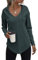 Cuptacc Damen Strickpullover Hoodie Sweatshirt Damen Langarmshirt Pullover Sweatshirt Dunkelgrün 2XL
