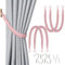 Pretty Jolly Vorhang Raffhalter aus natürlichem Baumwollseil, eleganter, dekorativer Vorhang-Raffhalter im Boho-Stil, weiche, handgewebte Seil-Vorhanghalter für Zuhause und Büro, Rosa, 4 Stück