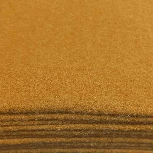 Walkloden Wollstoff Wollwalk Wollfilz Loden uni Stoff ab 0,5m x 1,45m Meterware, Farbe:senfgelb